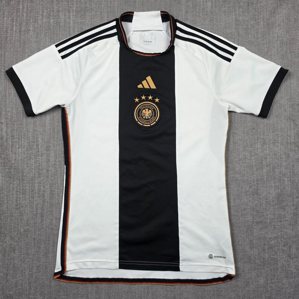 Adidas Germany 2022 World Cup Home Soccer Jersey Mens Small Slim Fit DFB White